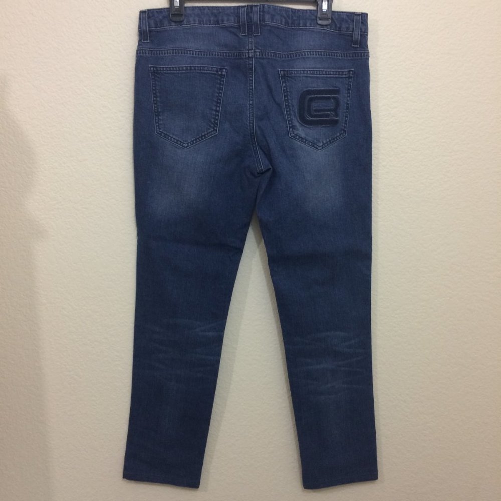 Just Cavalli Mens Slim Fit Medium Wash Jeans Logo - Picture 5 of 11